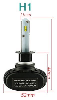 Светодиодные лампы в головной свет N1 CSP, 4000Lm, H1
