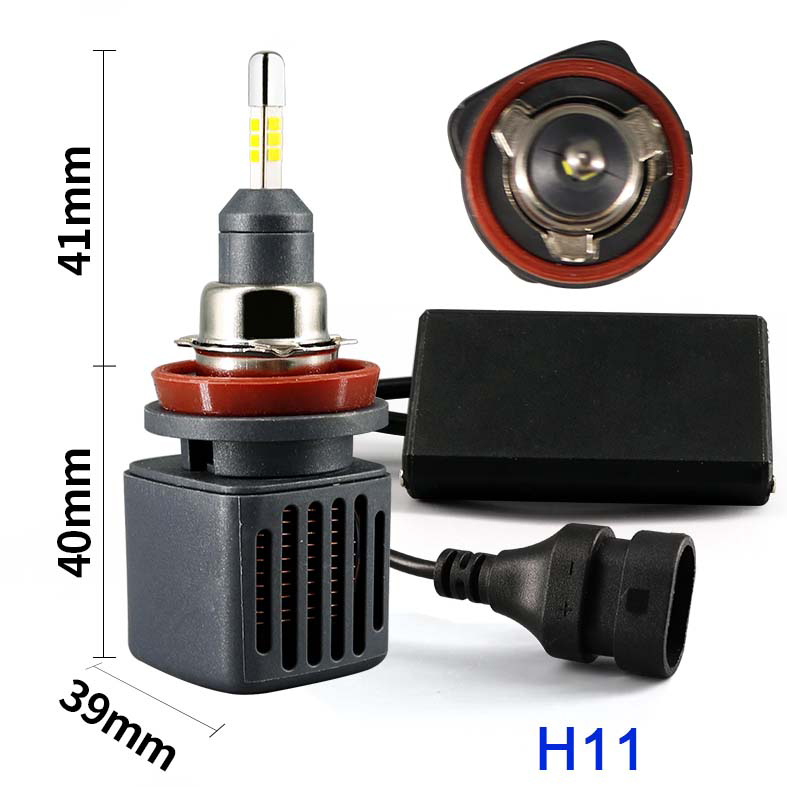 Светодиодные лампы в головной свет F2 на матрице CSP Samsung, 5000Lm, H11 (H8, H9)